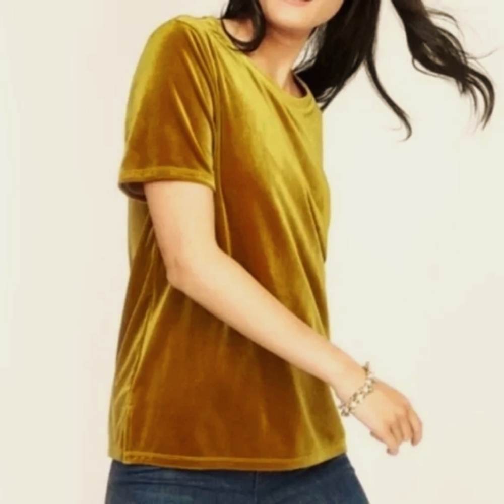 Old Navy Velvet Yellow Gold Top